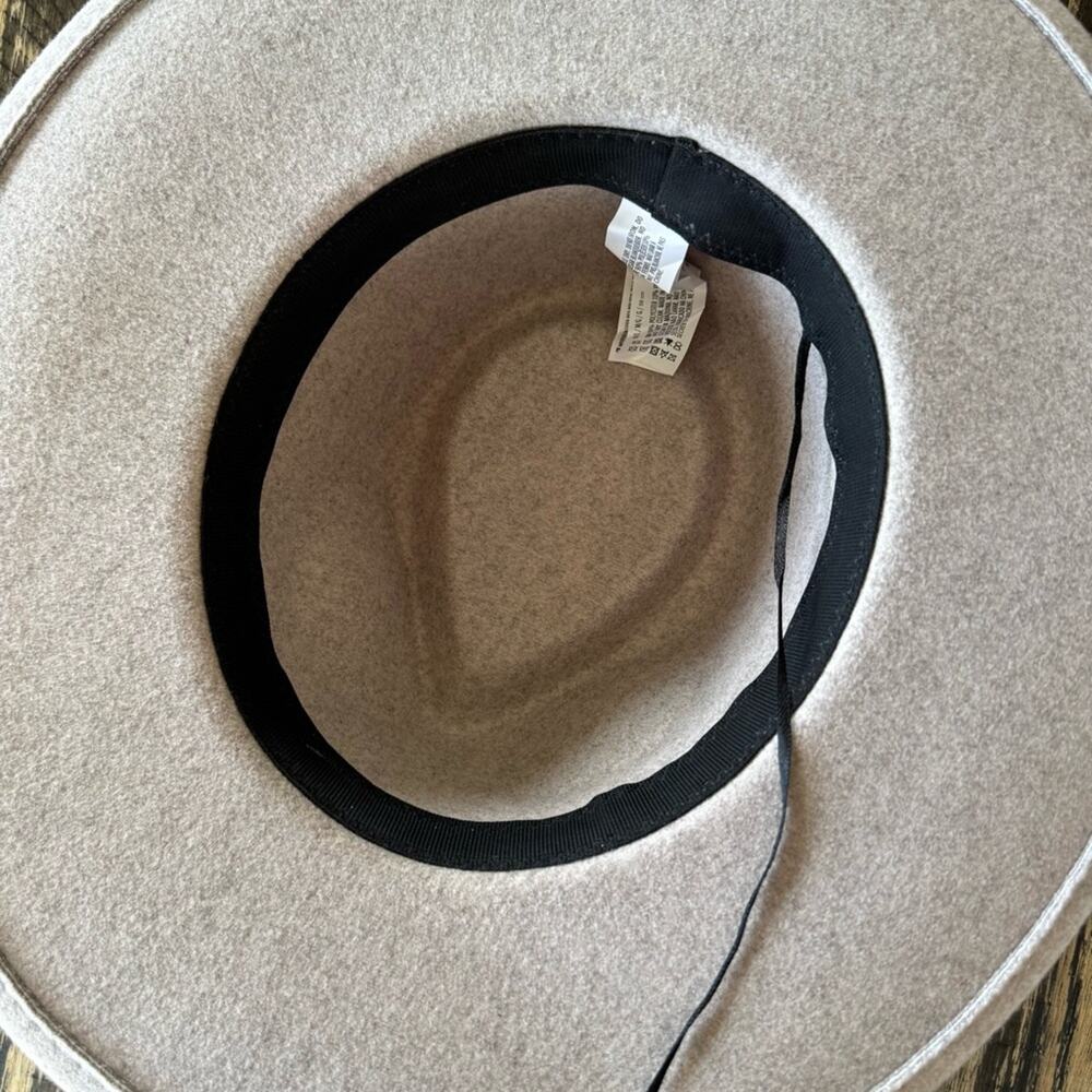 Cream Wide Brim Country Cowboy Winery Hat – One Size (Adjustable) - Picture 15 of 17